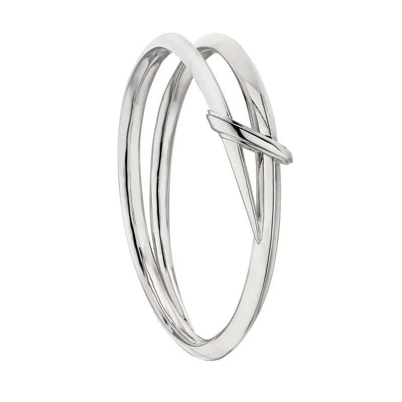 Shaun Leane Sabre Deco Sterling Silver Twist Bangle sold by C.W. Sellors
