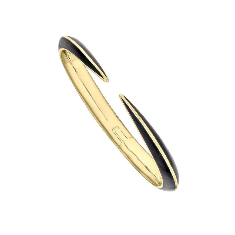 Shaun Leane Sabre Deco 18ct Yellow Gold Plated Sterling Silver Ceramic Cuff Bangle sold by C.W. Sellors