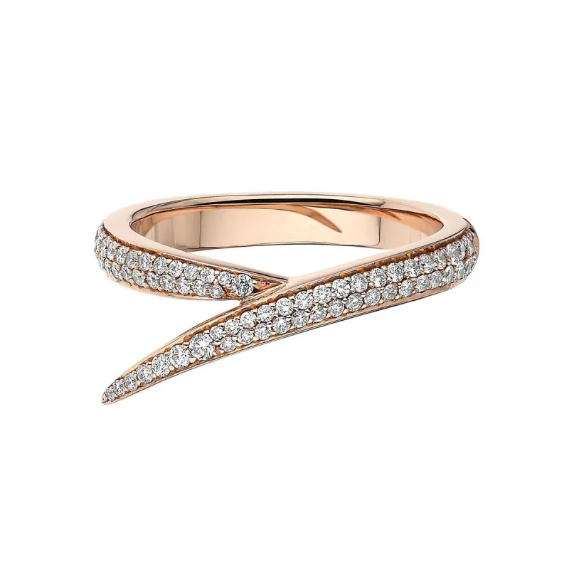 Shaun Leane Interlocking 18ct Rose Gold Diamond Single Ring sold by C.W. Sellors