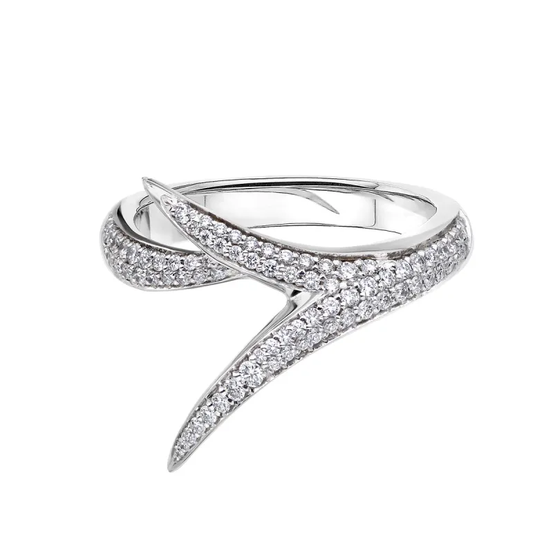 Shaun Leane Interlocking Embrace 18ct White Gold Diamond Ring sold by C.W. Sellors
