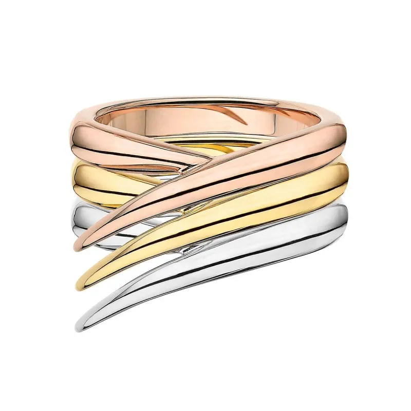 Shaun Leane Interlocking 18ct Rose Yellow and White Gold Ring Set sold by C.W. Sellors