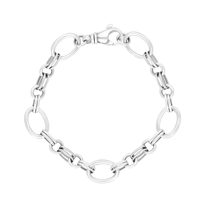 Sterling Silver Double Link Handmade Bracelet sold by C.W. Sellors