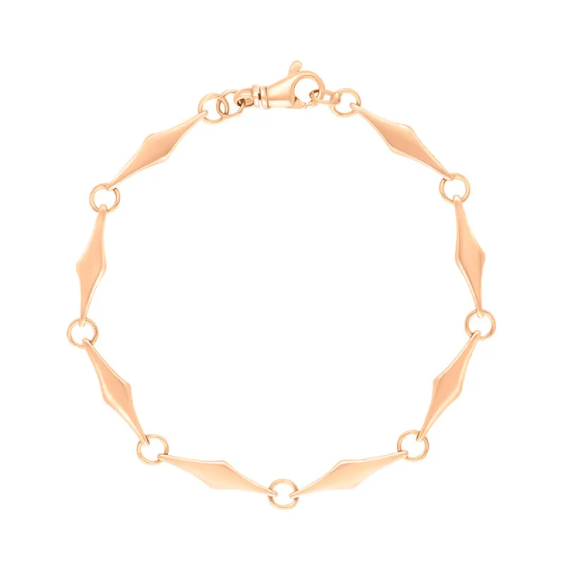 9ct Rose Gold Rhombus Handmade Bracelet sold by C.W. Sellors