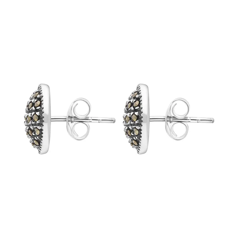Sterling Silver Marcasite Round Pave Earrings sold by C.W. Sellors product image thumbnail 2