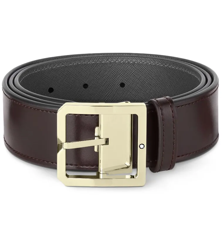Montblanc Reversible 40mm Leather Belt Brown Grey D sold by C.W. Sellors