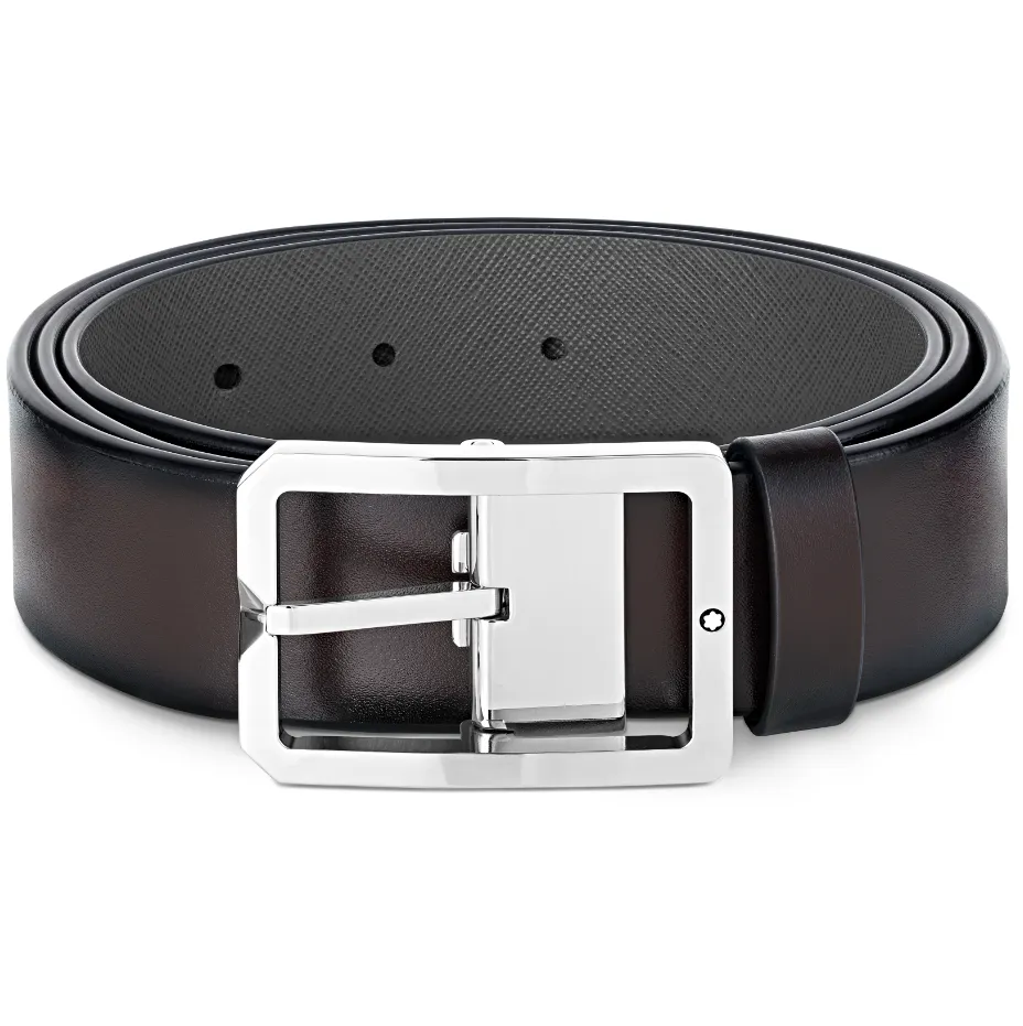 Montblanc Reversible 35mm Leather Belt Brown Grey sold by C.W. Sellors