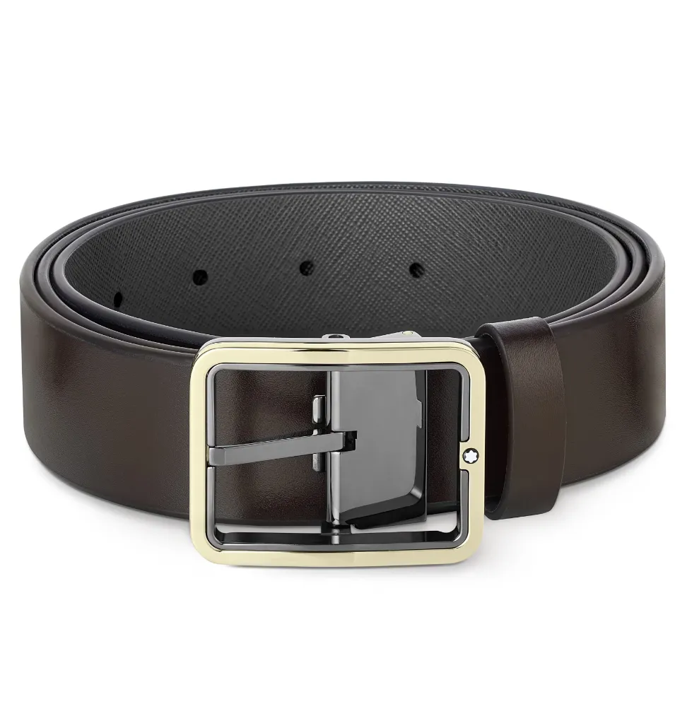 Montblanc Reversible 35mm Leather Belt Brown Grey D sold by C.W. Sellors