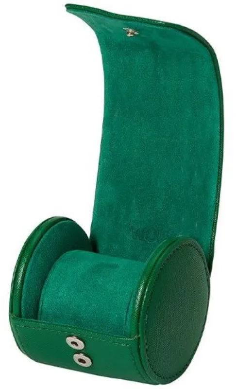 WOLF Watch Roll Black Tutti Frutti Green sold by C.W. Sellors