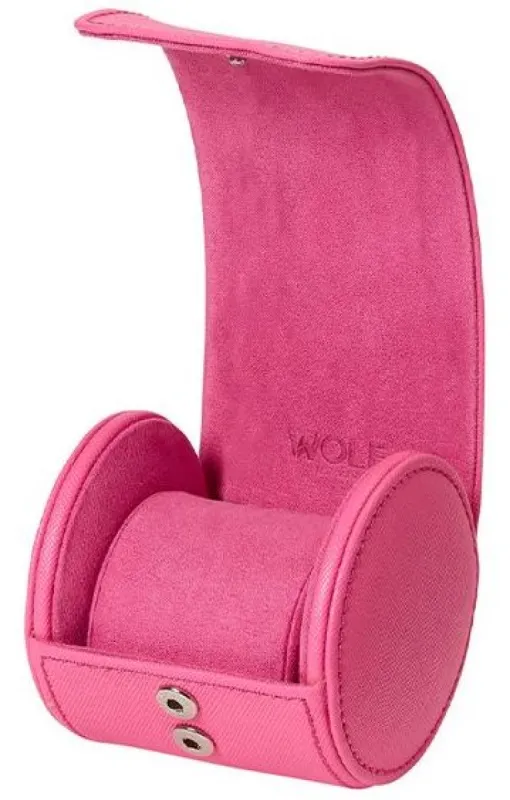 WOLF Watch Roll Black Tutti Frutti Pink D sold by C.W. Sellors