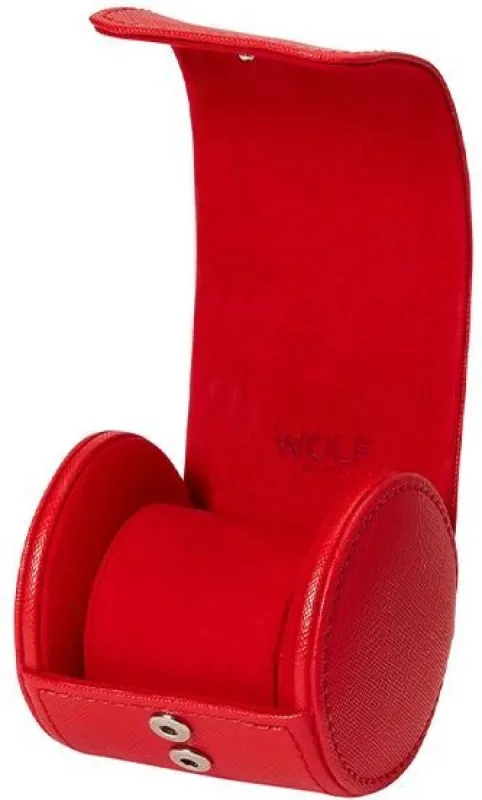 WOLF Watch Roll Black Tutti Frutti Red D sold by C.W. Sellors