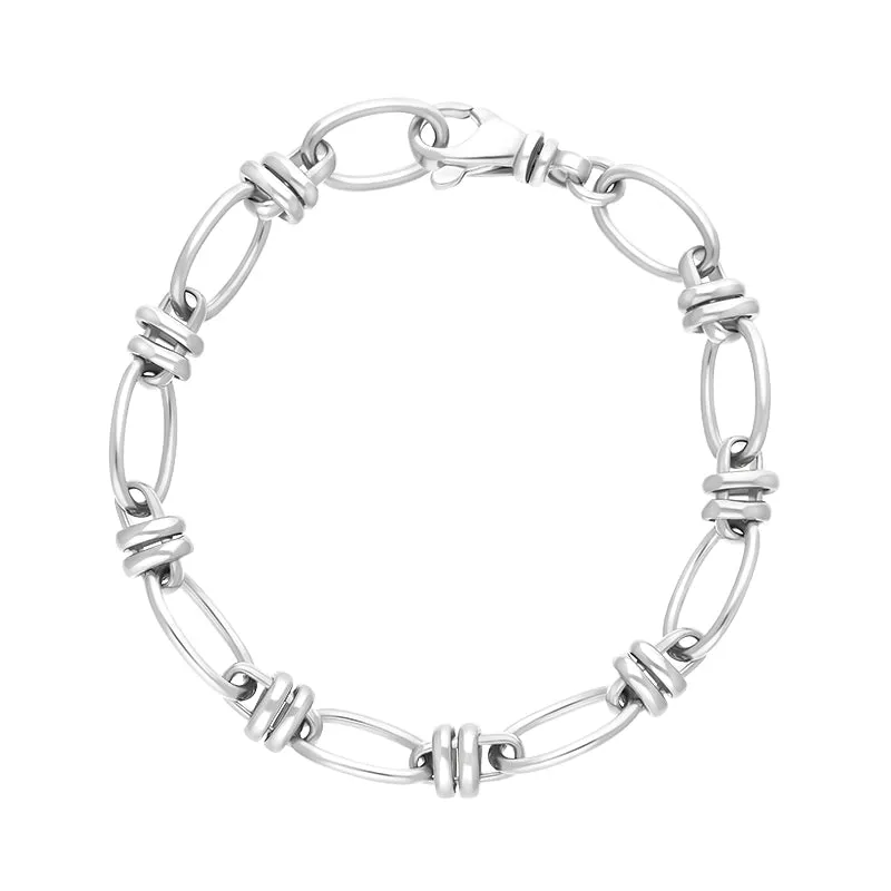 9ct White Gold Handmade Cable Chain Bracelet sold by C.W. Sellors