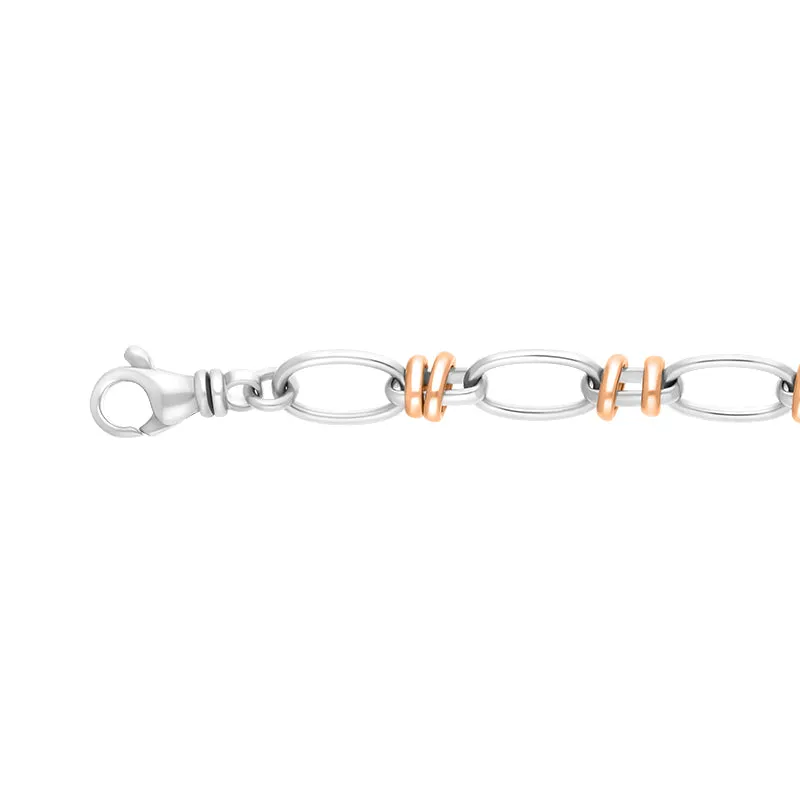 18ct Rose Gold Sterling Silver Handmade Cable Chain Bracelet sold by C.W. Sellors product image thumbnail 2