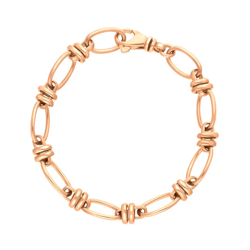 18ct Rose Gold Handmade Cable Chain Bracelet sold by C.W. Sellors
