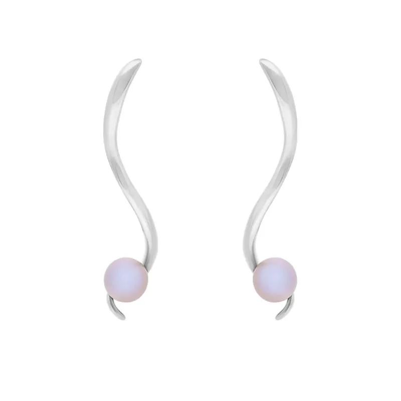Sarah Jordan Sterling Silver Freshwater Pearl Swirls And Pearls Ringlet Drop Earrings sold by C.W. Sellors