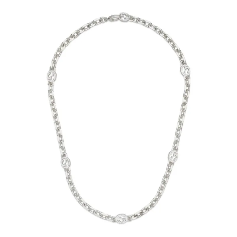 Gucci Interlocking Sterling Silver 50cm Necklace sold by C.W. Sellors