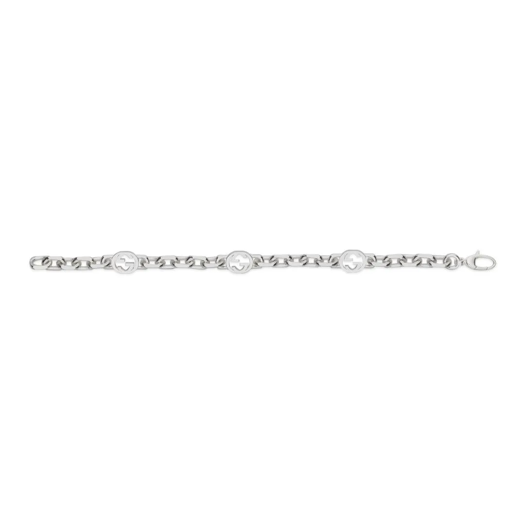 Gucci Interlocking Motif Sterling Silver Bracelet sold by C.W. Sellors product image thumbnail 2