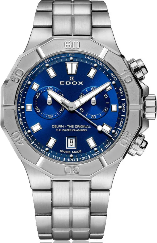 Edox Delfin The Original Chronograph Mens made by Edox