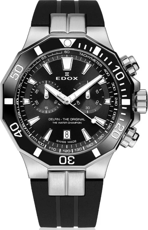 Edox Delfin The Original Chronograph Mens made by Edox