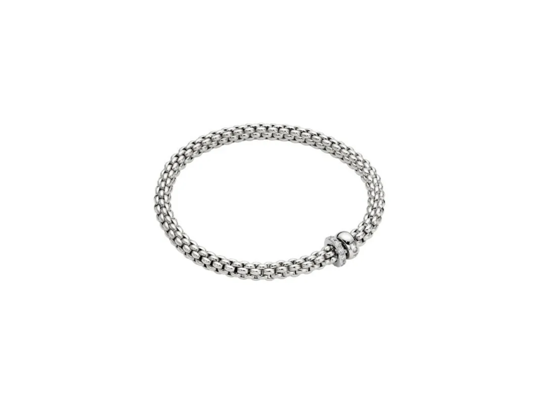 Fope Solo 18ct White Gold 0.29ct Diamond Bracelet sold by C.W. Sellors