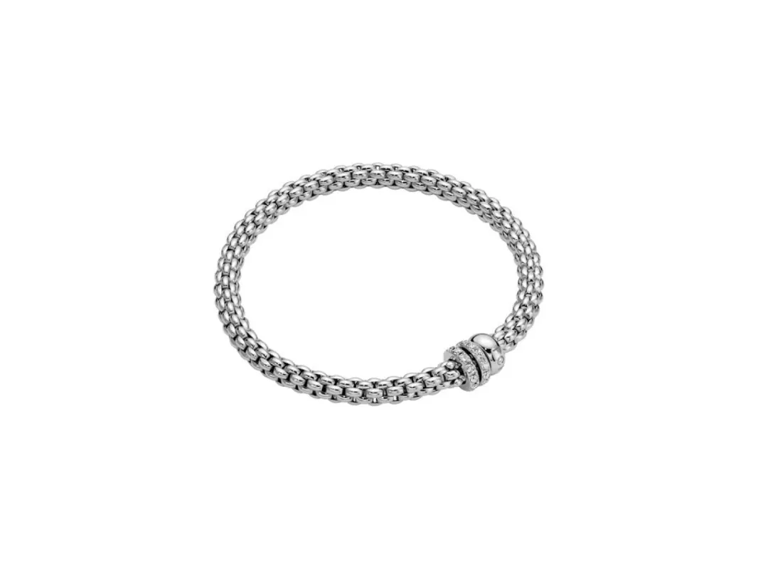Fope Solo 18ct White Gold 0.56ct Diamond Bracelet sold by C.W. Sellors