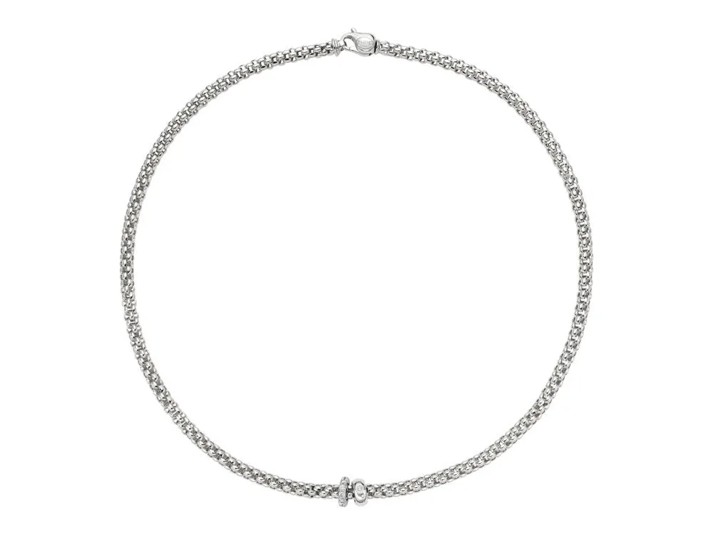 Fope Solo 18ct White Gold 0.29ct Diamond 43cm Necklace sold by C.W. Sellors