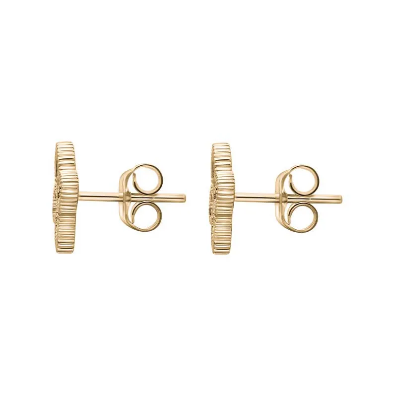 18ct Yellow Gold Malachite Eden Marquise Flower Stud Earrings sold by C.W. Sellors product image thumbnail 2