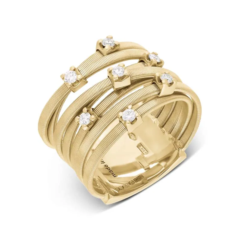 Marco Bicego Goa 18ct Yellow Gold 0.21ct Diamond Ring sold by C.W. Sellors