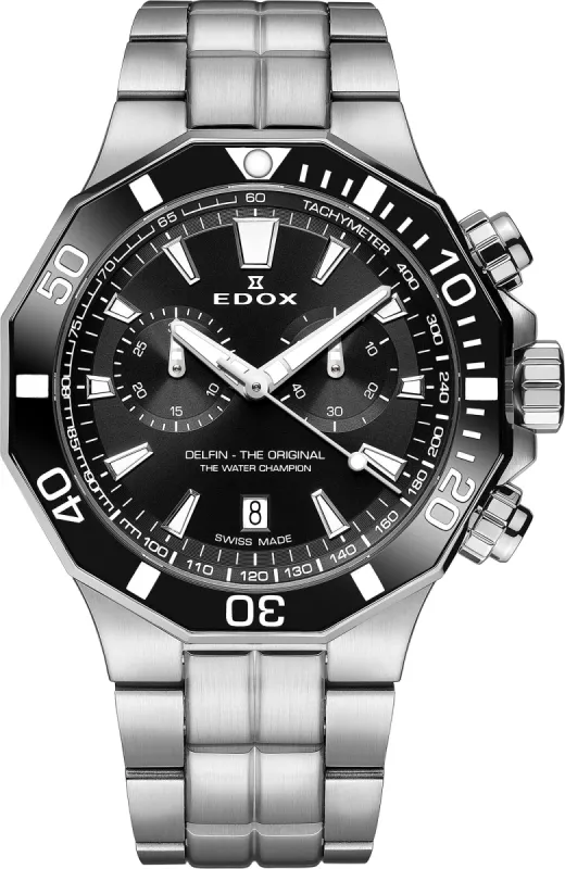 Edox Delfin Bracelet Mens sold by C.W. Sellors