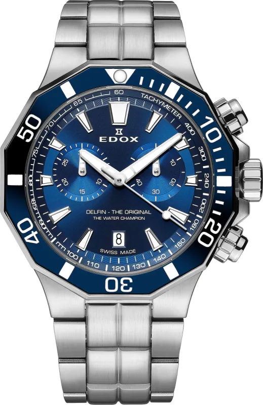 Edox Delfin Bracelet Mens sold by C.W. Sellors