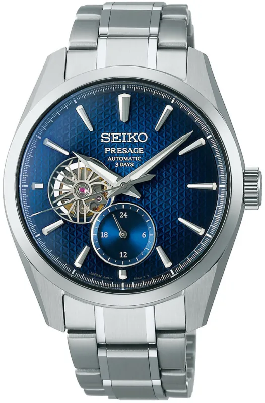 Seiko Presage Sharp Edged Ao Open Heart sold by C.W. Sellors