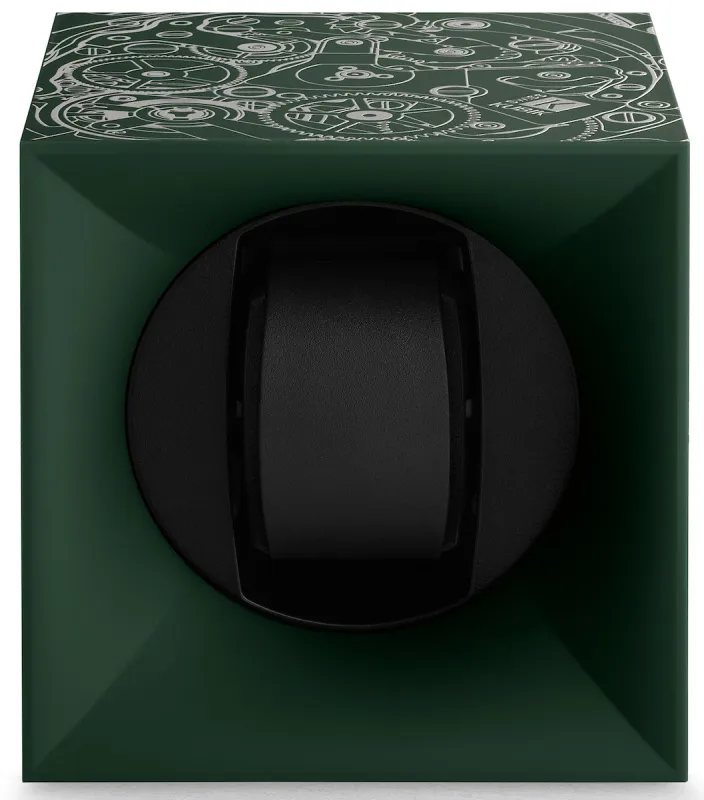 Swiss Kubik Watch Winder Single Startbox Green Print sold by C.W. Sellors