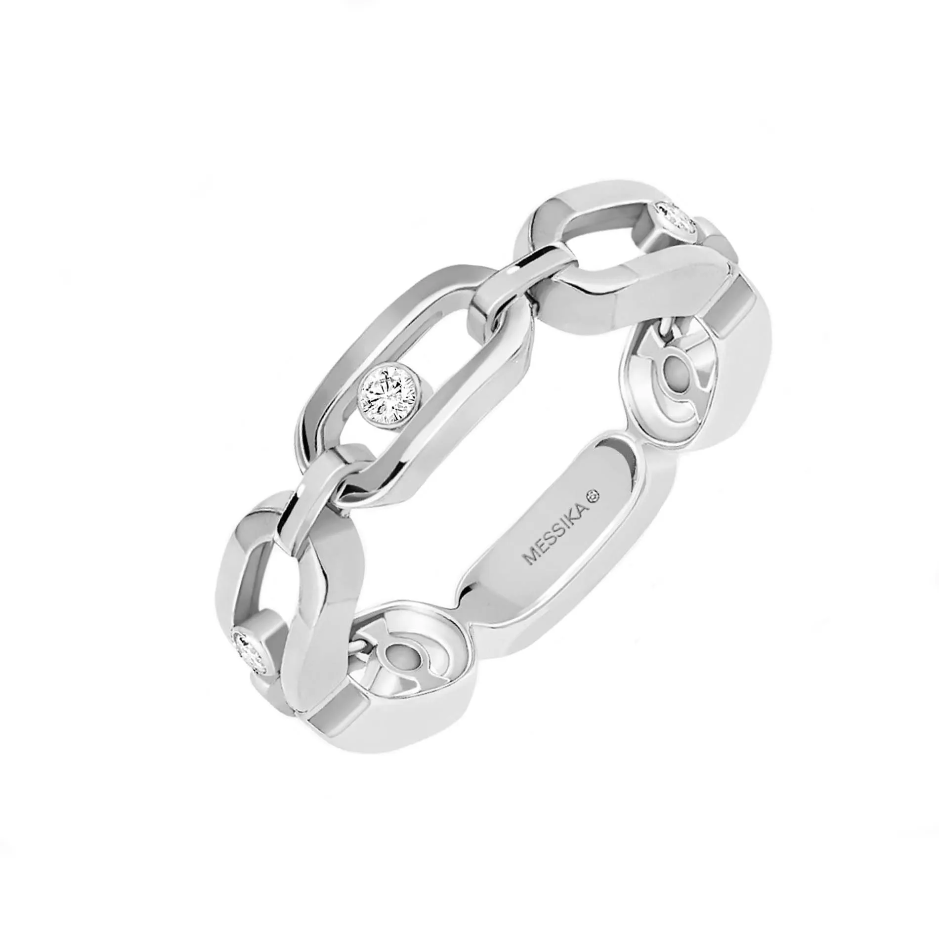 Messika Move Uno Multi 18ct White Gold Diamond Ring sold by C.W. Sellors