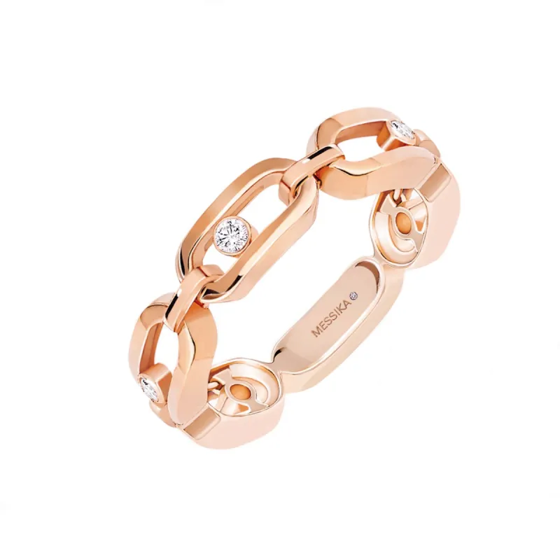 Messika Move Uno Multi 18ct Rose Gold Diamond Ring sold by C.W. Sellors