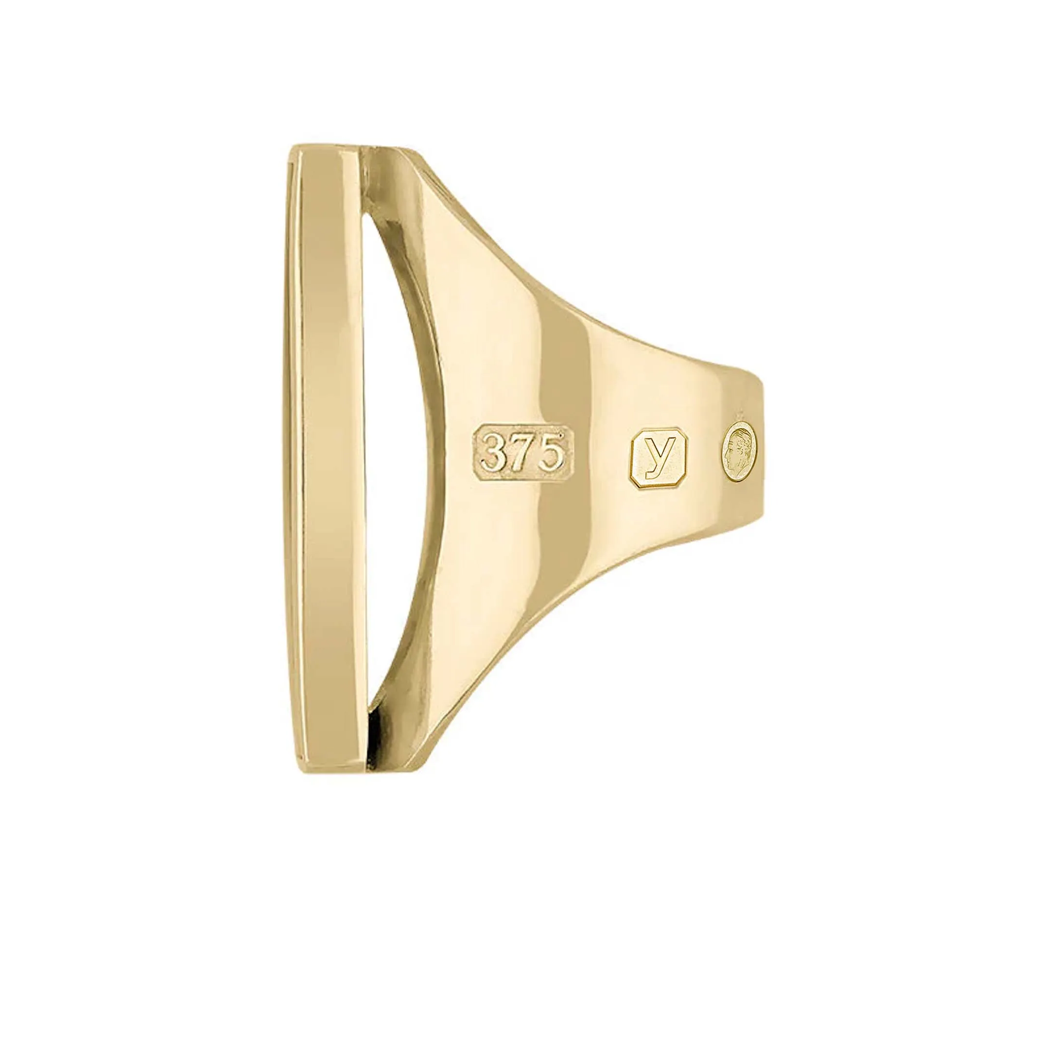 9ct Yellow Gold Turquoise King's Coronation Hallmark Large Oblong Ring sold by C.W. Sellors product image thumbnail 3