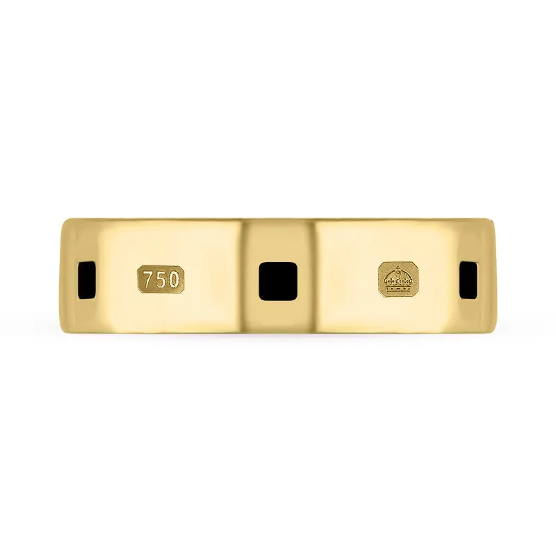 18ct Yellow Gold Whitby Jet King's Coronation Hallmark Princess Cut 6mm Ring sold by C.W. Sellors product image thumbnail 2