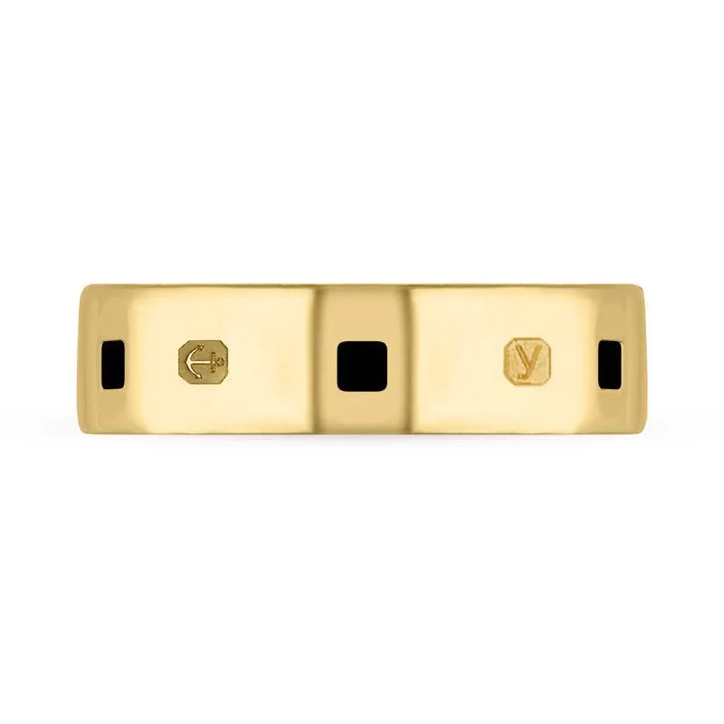 9ct Yellow Gold Whitby Jet King's Coronation Hallmark Princess Cut 6mm Ring sold by C.W. Sellors product image thumbnail 3