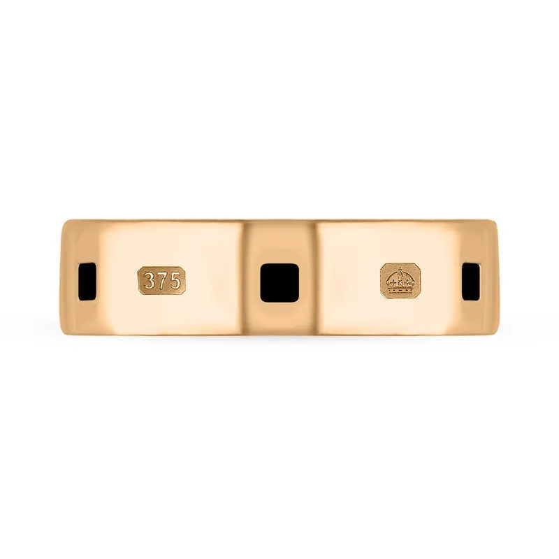 9ct Rose Gold Whitby Jet King's Coronation Hallmark Princess Cut 6mm Ring sold by C.W. Sellors product image thumbnail 2