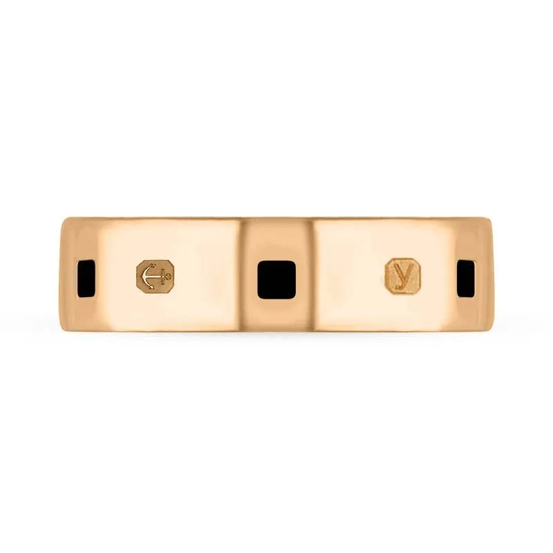 9ct Rose Gold Whitby Jet King's Coronation Hallmark Princess Cut 6mm Ring sold by C.W. Sellors product image thumbnail 3