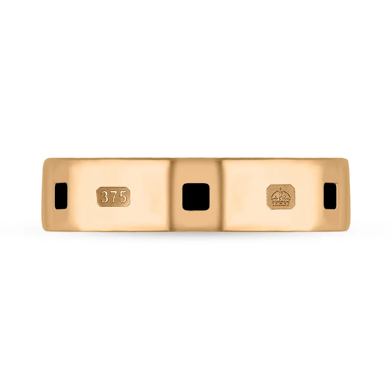 9ct Rose Gold Whitby Jet King's Coronation Hallmark Princess Cut 5mm Ring sold by C.W. Sellors product image thumbnail 3