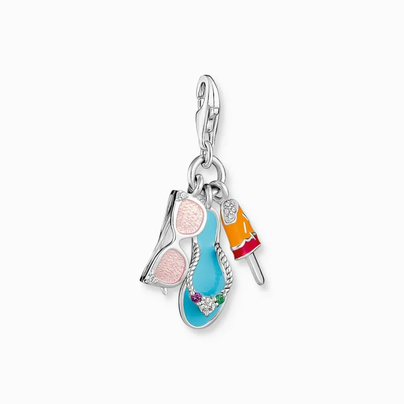 Thomas Sabo Charm Club Sterling Silver Flip Flop Ice Cream Charm sold by C.W. Sellors