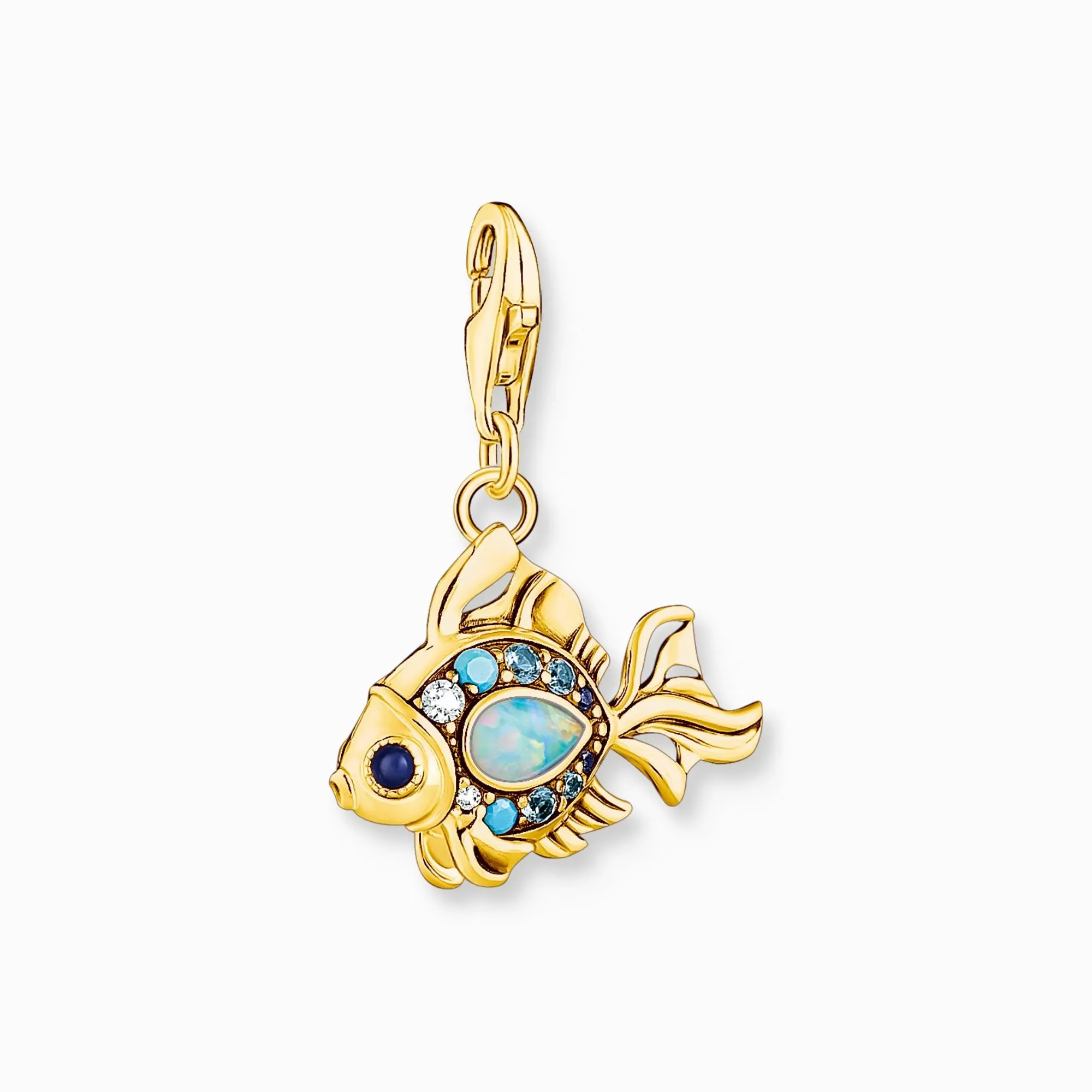 Thomas Sabo Charm Club Gold Plated Sterling Silver Colourful Fish Charm sold by C.W. Sellors