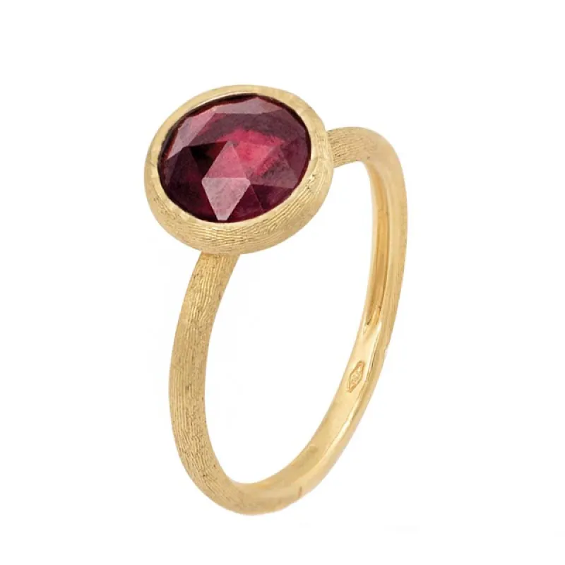 Marco Bicego Jaipur 18ct Yellow Gold Garnet Ring sold by C.W. Sellors