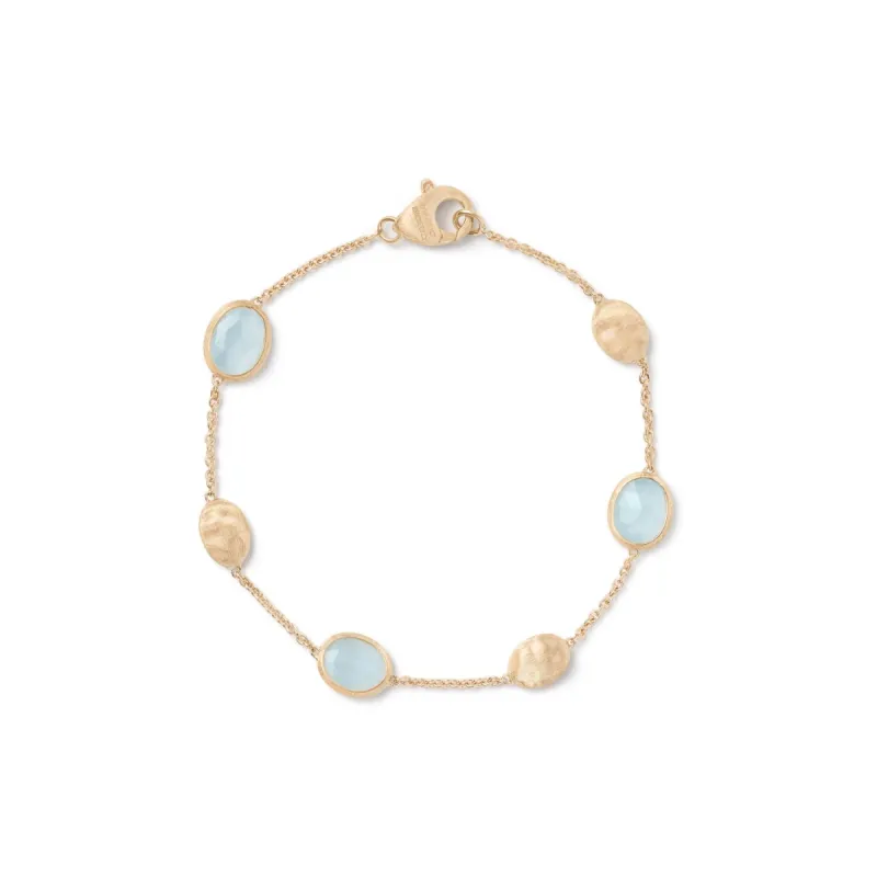 Marco Bicego Siviglia 18ct Yellow Gold Aquamarine Bracelet sold by C.W. Sellors