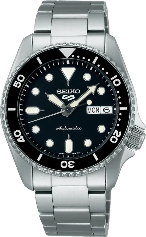 Seiko 5 Sports SKX Midi Black Mens sold by C.W. Sellors