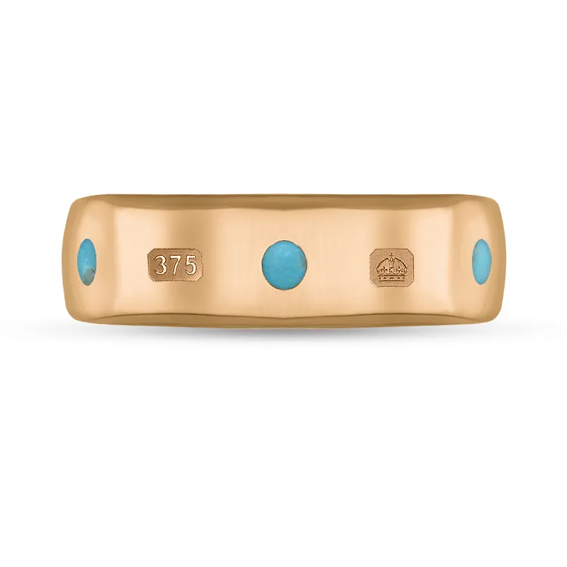 9ct Rose Gold Turquoise King's Coronation Hallmark 6mm Ring sold by C.W. Sellors product image thumbnail 2