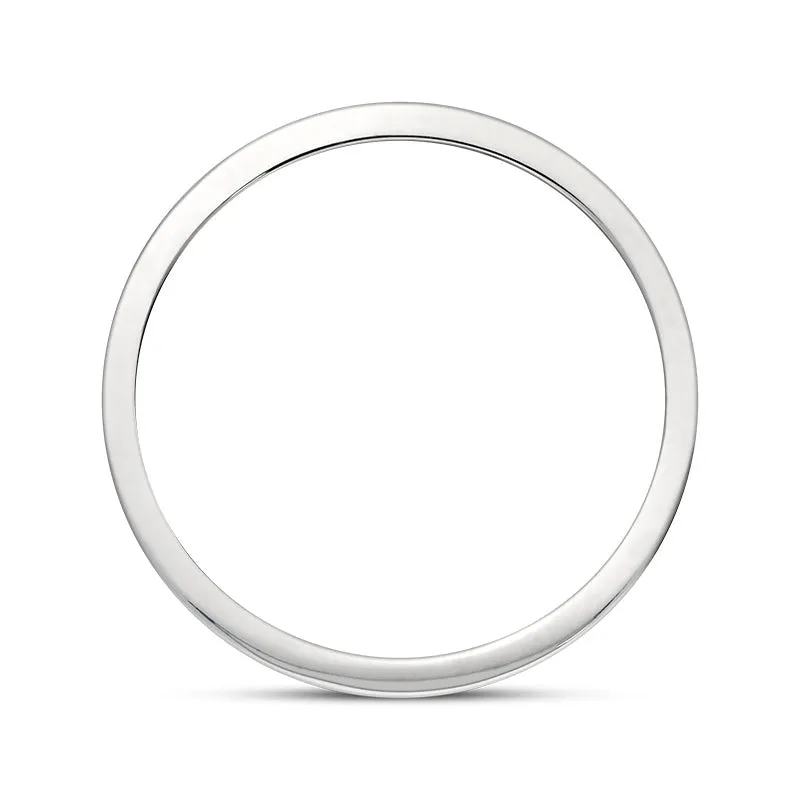 9ct White Gold Whitby Jet King's Coronation Hallmark Princess Cut 3mm Ring sold by C.W. Sellors product image thumbnail 4