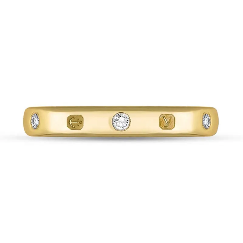 9ct Yellow Gold 0.12ct Diamond King's Coronation Hallmark 3mm Ring sold by C.W. Sellors product image thumbnail 3