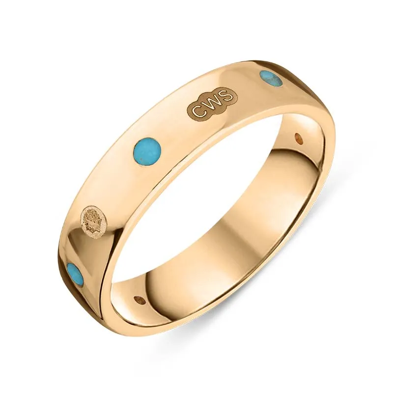 18ct Rose Gold Turquoise King's Coronation Hallmark 5mm Ring sold by C.W. Sellors