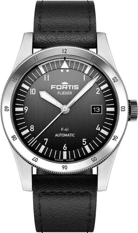Fortis Flieger F-41 Automatic Black Watch sold by C.W. Sellors