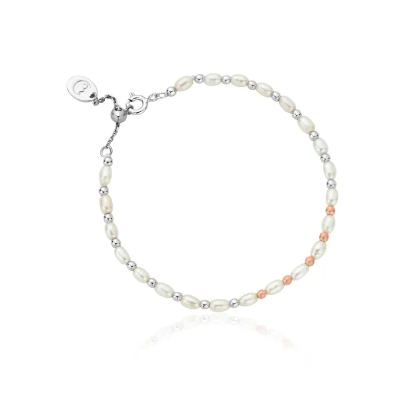 Clogau Welsh Beachcomber Sterling Silver Freshwater Pearl Adjustable Bracelet sold by C.W. Sellors